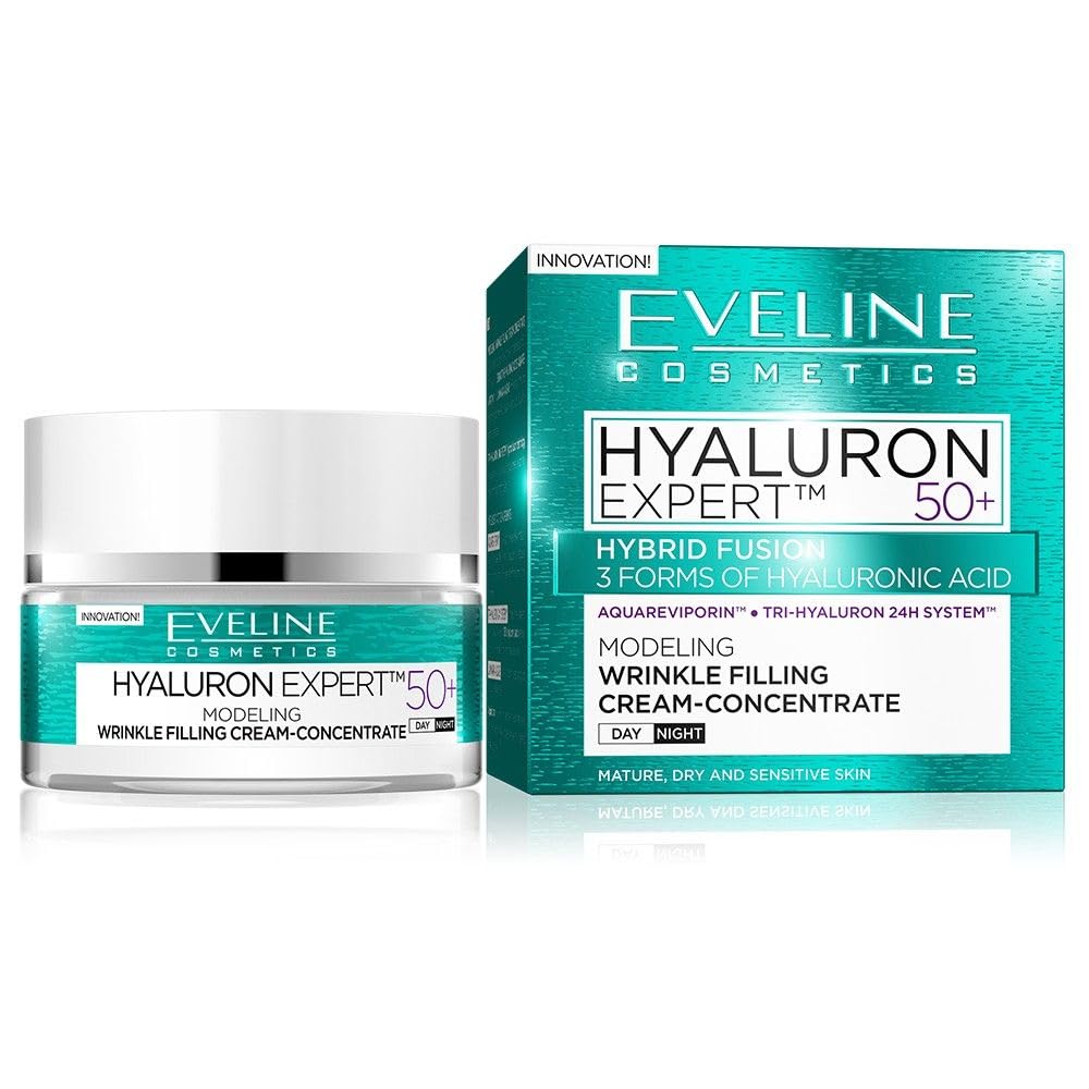 Eveline Cosmetics Hyaluron Expert Wrinkle Filling Cream, 50 Ml : Beauty & Personal Care