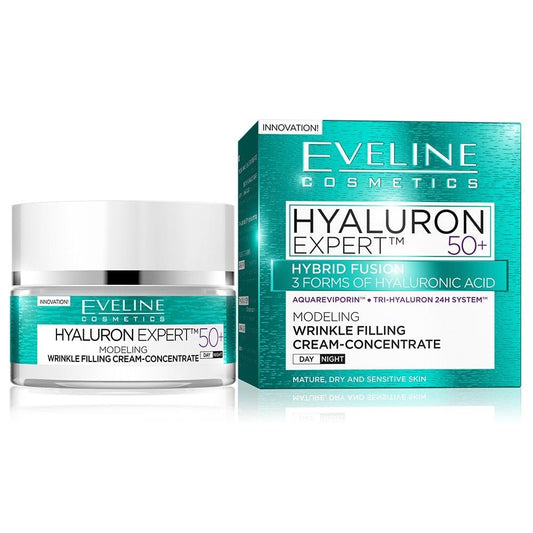 Eveline Cosmetics Hyaluron Expert Wrinkle Filling Cream, 50 Ml : Beauty & Personal Care