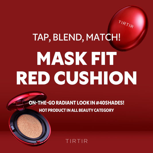 *Mini Size* Tirtir Mask Fit Red Cushion Foundation | Full Coverage, Weighless, Skin Fit, Satin Glow Finish, Korean Cushion Foundation (#29N Natural Beige, 0.15 Fl Oz)