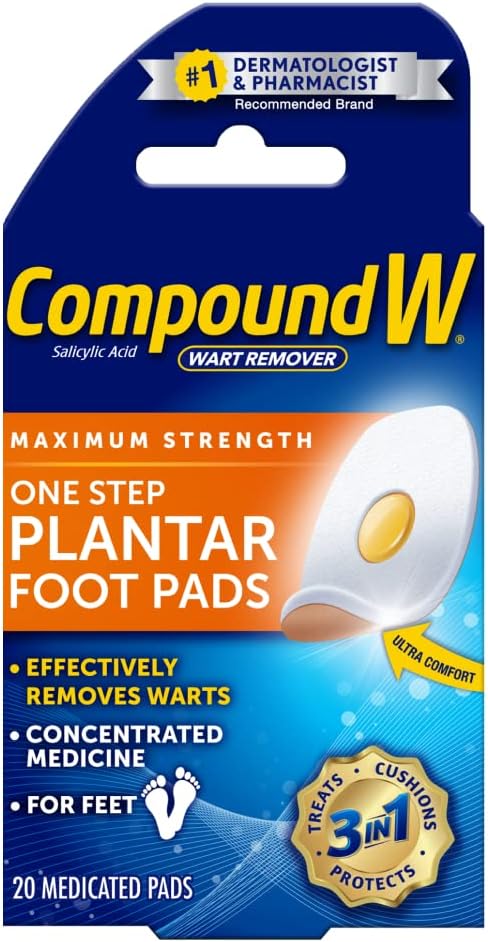 Compound W Maximum Stregth One Step Plantar Foot Pads 20 Ea