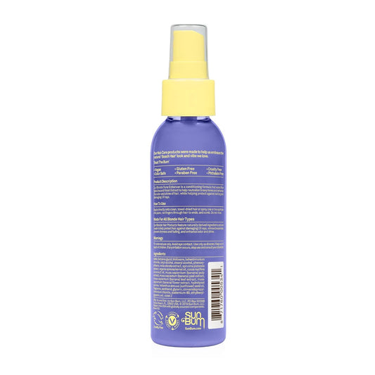 Sun Bum Blonde Tone Enhancer | Paraben, Gluten And Cruelty Free Purple Leave In Treatment For Blondes | 4 Oz