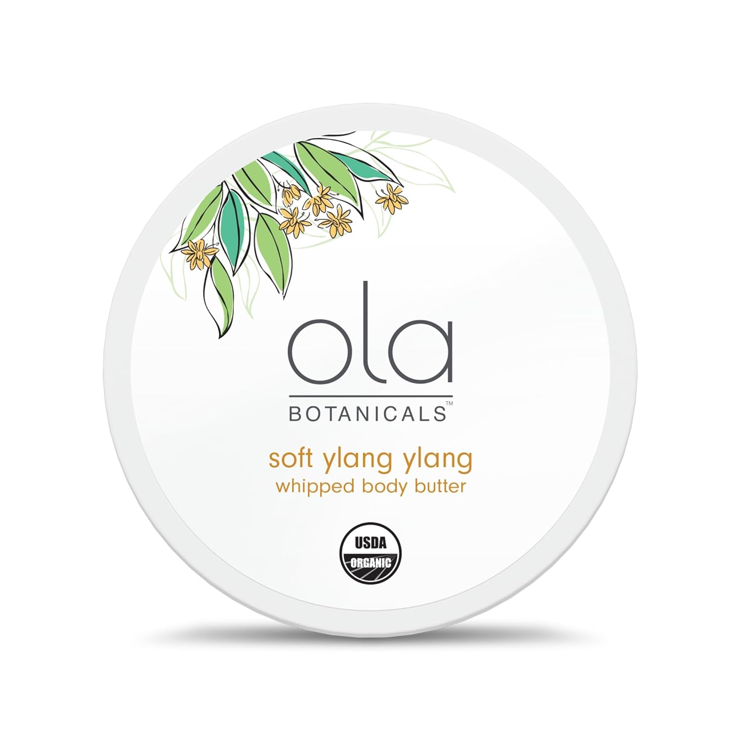 Ola Botanicals Whipped Body Butter (4Oz) Soft Ylang Ylang, Usda Certified Organic, Cruelty Free, Gluten Free, Soy Free, Dr. Mercola