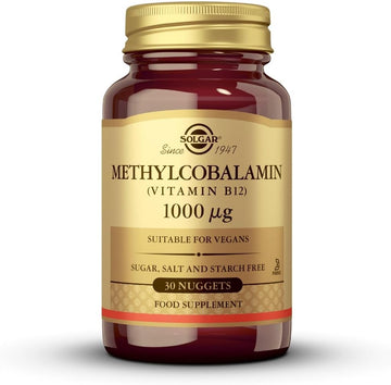 Solgar Methylcobalamin (Vitamin B12) 1000 Mcg, 30 Nuggets - Supports Energy Metabolism - Body-Ready, Active Form Of B12 - Vitamin B - Non Gmo, Vegan, Gluten, Dairy Free, Kosher - 30 Servings