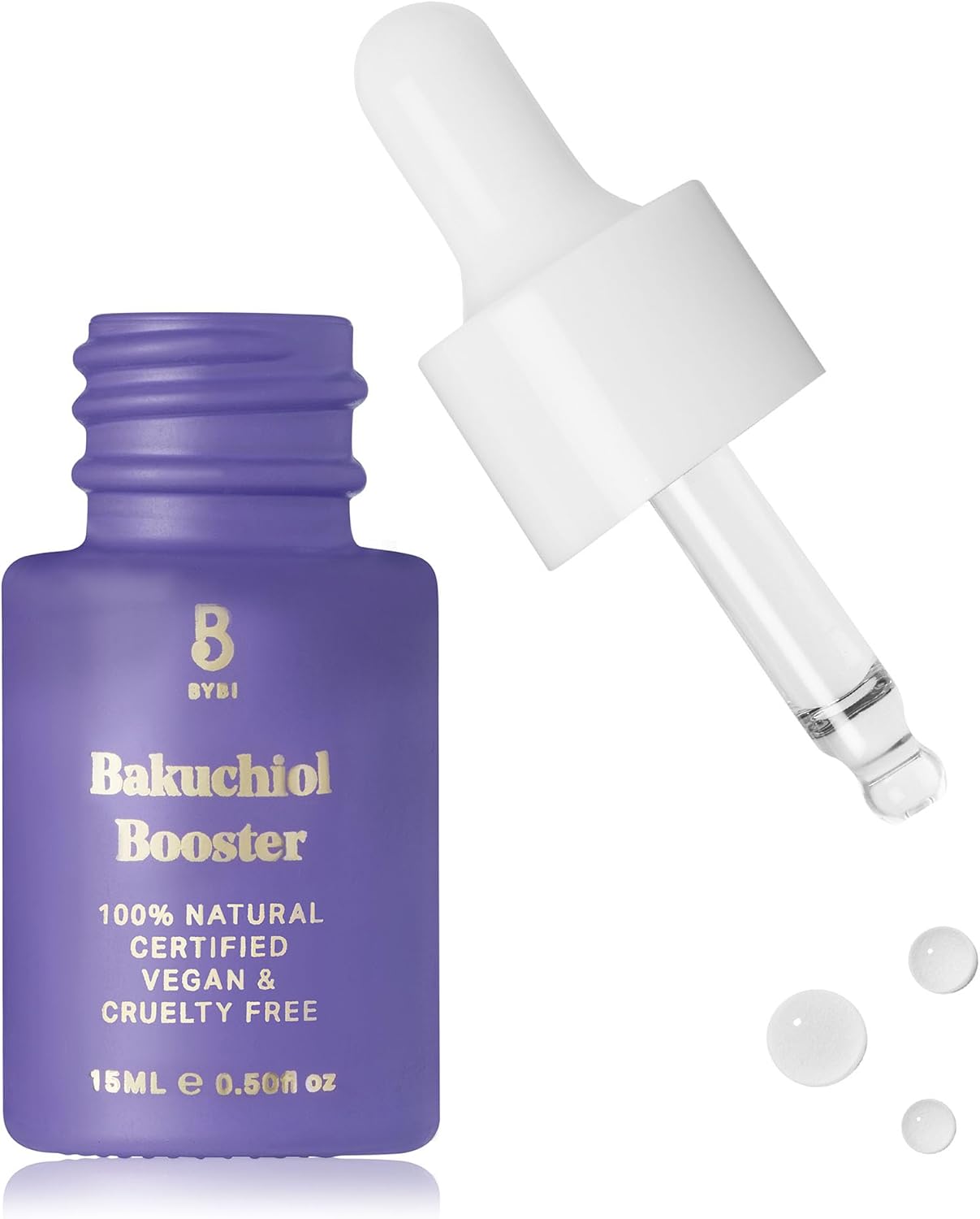 Bybi Beauty Bakuchiol Oil Face Serum - Anti-Aging Vegan Facial Oil - Collagen Boosting - Reduce Wrinkles & Fine Lines - Award-Winning Bakuchiol & Squalane Face Oil - 15Ml