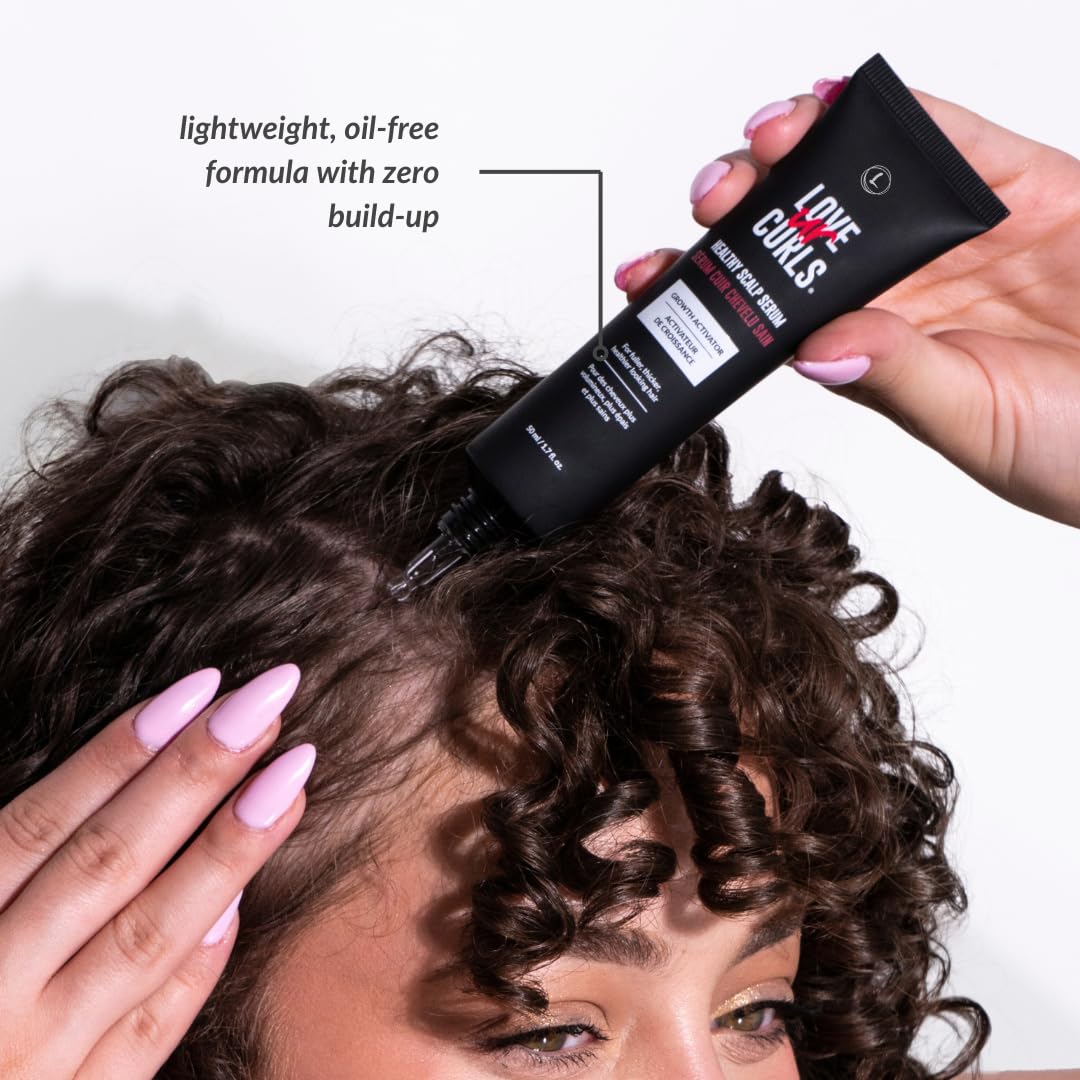 LUS (Love Ur Self) Healthy Scalp Serum Growth Activator with Hydrolyzed Hyaluronic Acid, Turmeric & Basil Extracts for Deep Moisturization and Thicker Full Hair 1.7 fl. oz : Beauty & Personal Care