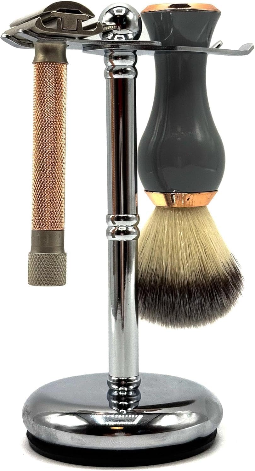 Parker Safety Razor, The Adjust-O-Stand, Adjustable Safety Razor & Shave Brush Stand, Simple To Customize To Fit Any Size Shave Brush : Beauty & Personal Care