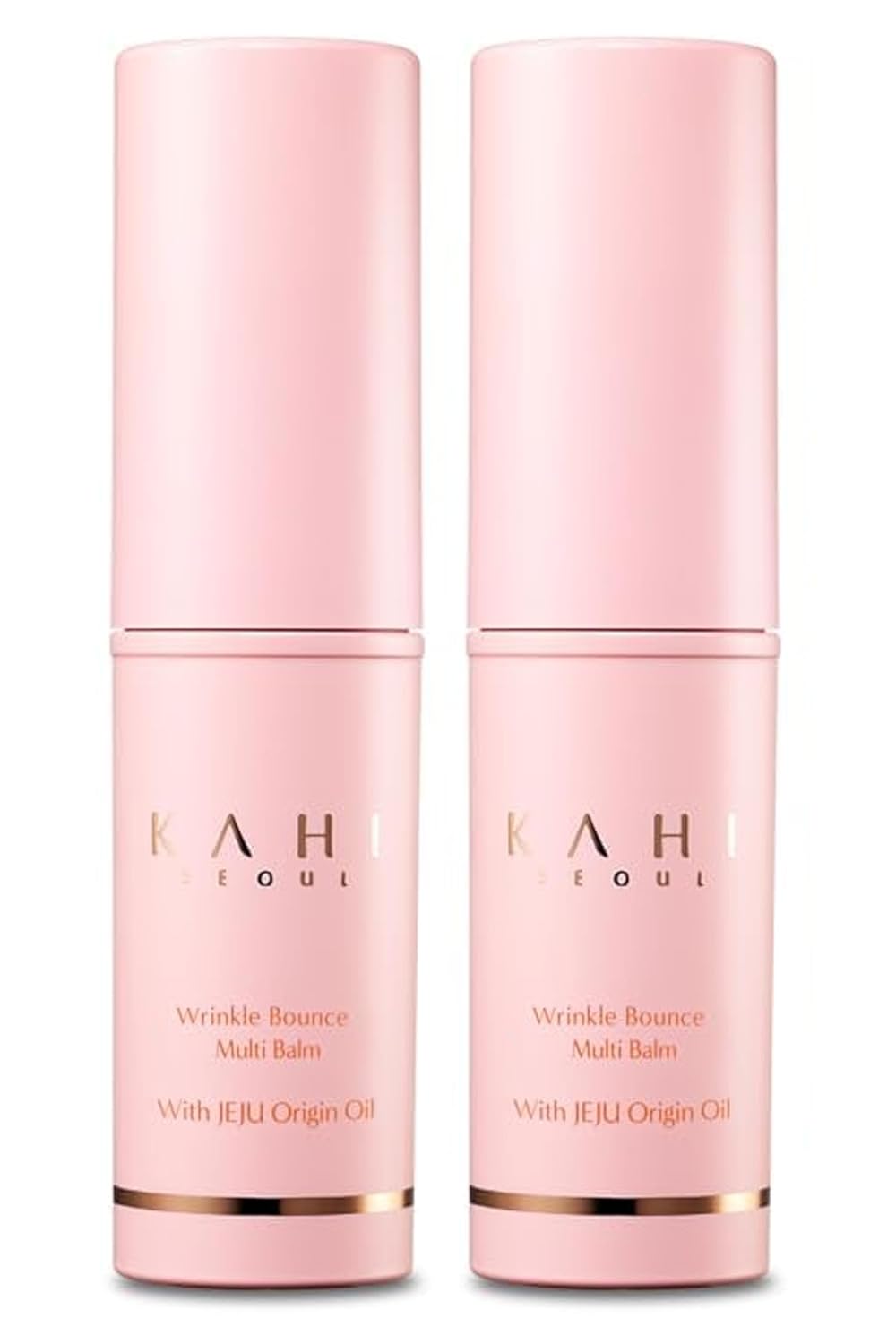 Kahi Wrinkle Bounce Multi Balm - Duo Edition | All-In-One Hydrating Balm Eye Cream Make Up Base & Moisture Balm Stick | Daily Moisturizer Stick With Salmon-Derived Sodium Dna (0.64 Oz)