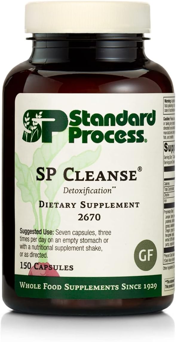 Standard Process Sp Cleanse - Whole Food Gallbladder Cleanse, Liver Cleanse, Kidney Support, Digestion And Toxin Cleanse With Collinsonia Root, Juniper Berry, Cordyceps Mushroom, And More - 150 Caps