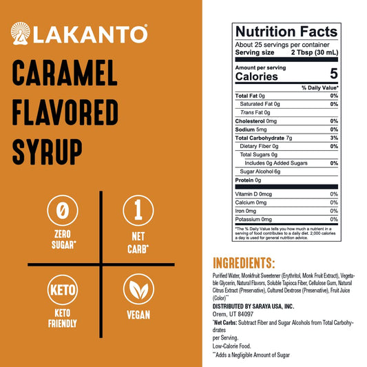 Lakanto Simple Flavoring Syrup (Caramel, 16.5 Fl Oz (Pack of 1))