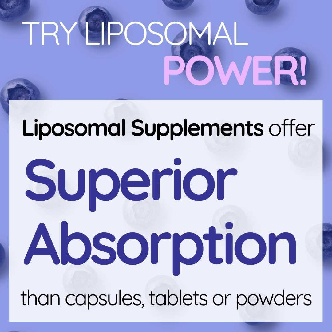 WELL ACTUALLY Liposomal Glutathione 500mg (30 Servings - 150ml) High Bioavailability Setria® Glutathione Supplement with Vitamin B6 & Selenium - Powerful Antioxidant - Vegan, Blueberry Mint Flavour : Amazon.co.uk: Health & Personal Care