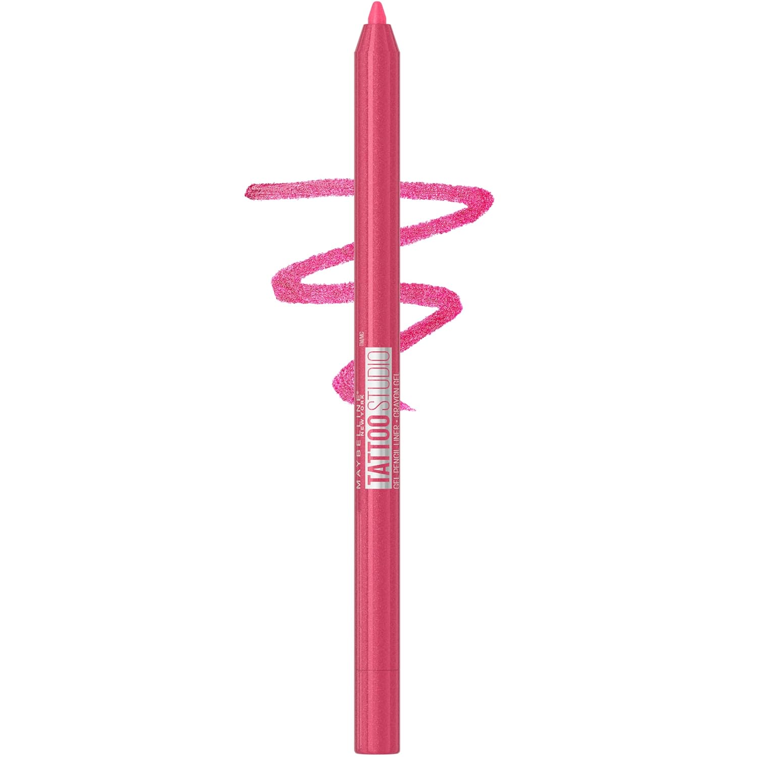 Maybelline Tattoo Studio Sharpenable Eyeliner Pencil, 36 Hour Wear, Waterproof, Punchy Pink, 1 Count