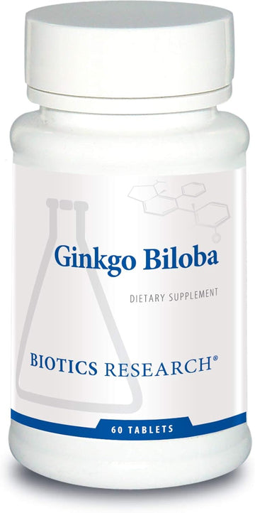 Biotics Research Ginkgo Biloba Standardized 24% Ginkgo Biloba Percent Extract, Brain Supplement, Nootropic, Focus, Energy, Memory, Healthy Aging. 60 Tablets