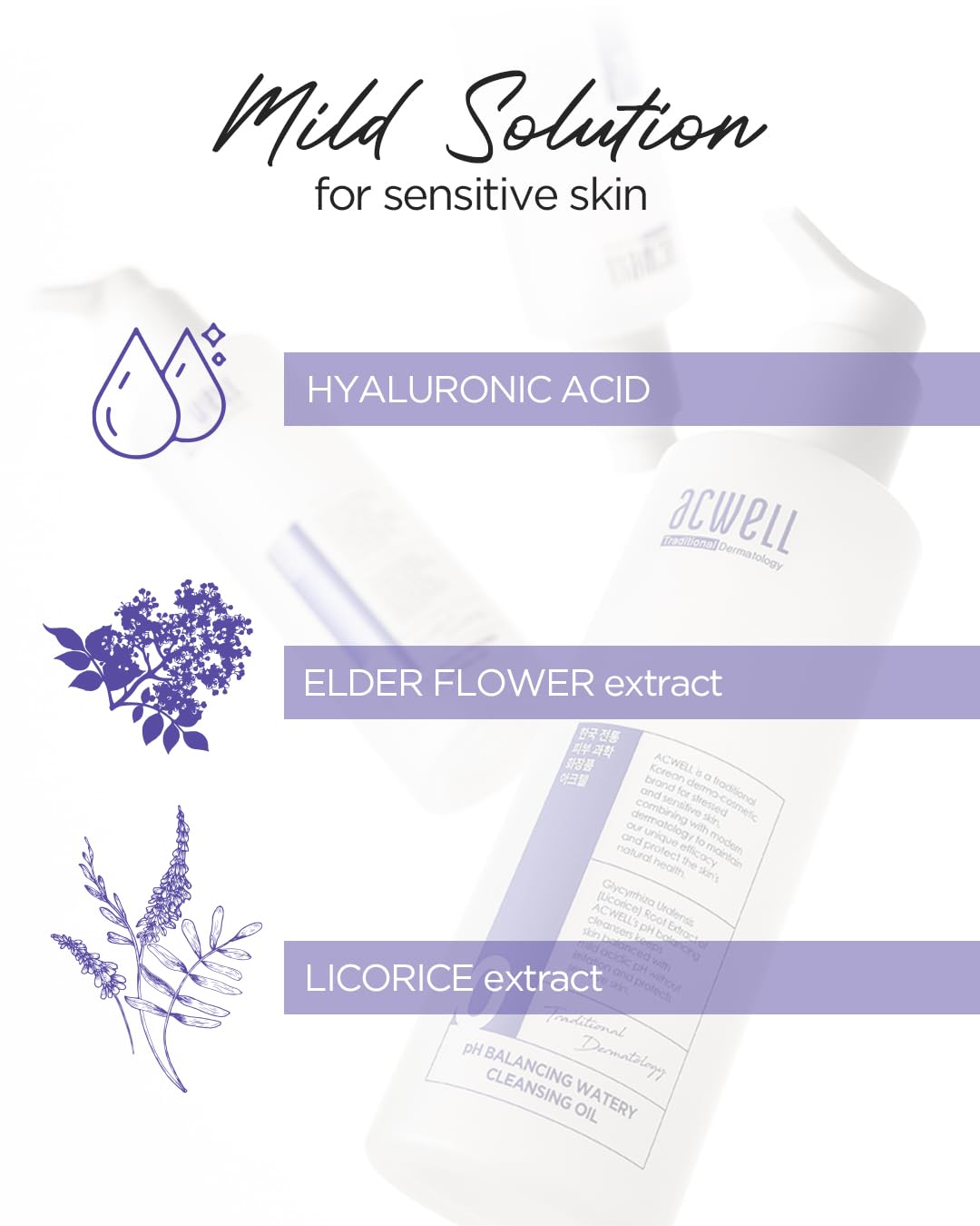 Acwell Ph Balancing Bubble-Free Hydrating Facial Cleansing Gel 5.4 Fl.Oz. - For Sensitive Skin, Hyaluronic Acid And Licorice Extracts, Non-Foaming Cleanser For Skin Moisturization : Beauty & Personal Care