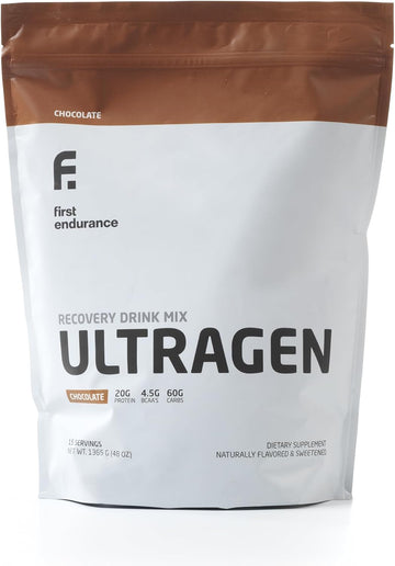 First Endurance Ultragen Workout Recovery Drink Powder, Protein Mix, Boosts Energy, Accelerates Recovery | Vanilla, 15 Servings