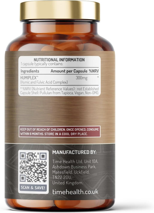 Humiplex™ - Humic Multi-Nutrient Complex - Minerals, Trace Elements, Amino Acids, Probiotics & Prebiotics - Ph Balance, Detox & Digestion - Uk Made - Zero Additives - Vegan (120 Count (Pack Of 1))