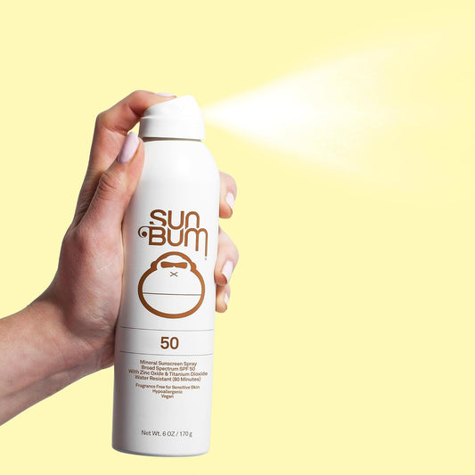 Sun Bum Sun Bum Mineral Spf 50 Sunscreen Spray | Vegan And Hawaii 104 Act Compliant (Octinoxate & Oxybenzone Free) Broad Spectrum Natural Sunscreen With Uva/Uvb Protection | 6 Oz, 1 Count