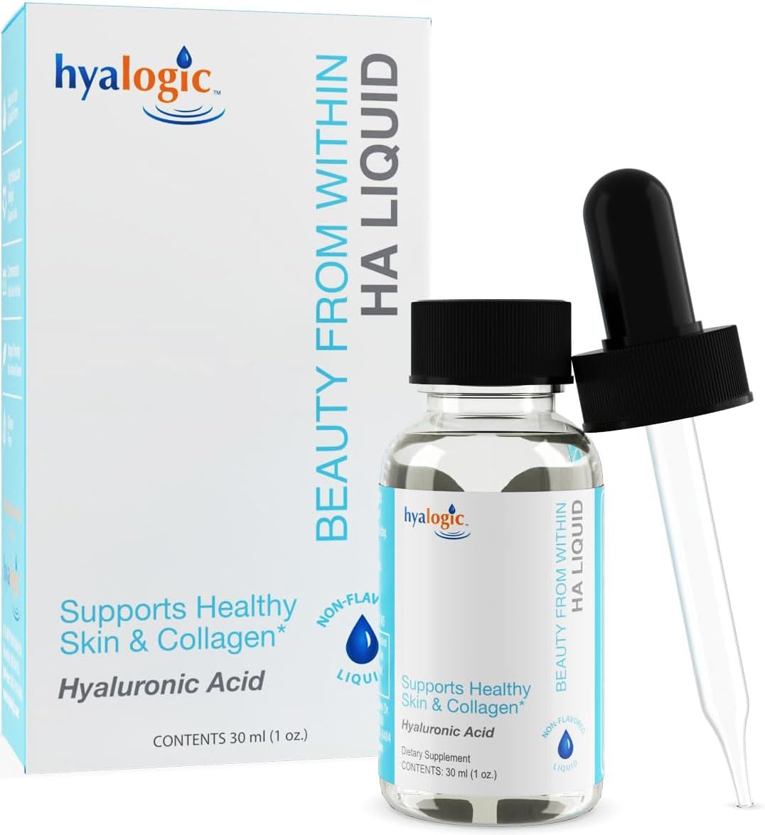 Hyalogic Vegan Friendly Hyaluronic Acid Liquid Supplement- Beauty from Within: Daily Skincare 30 ml. HA Dietary Supplement