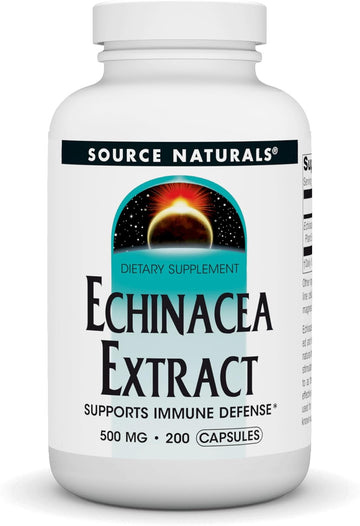 Source Naturals Echinacea Root 500mg, 200 Capsules