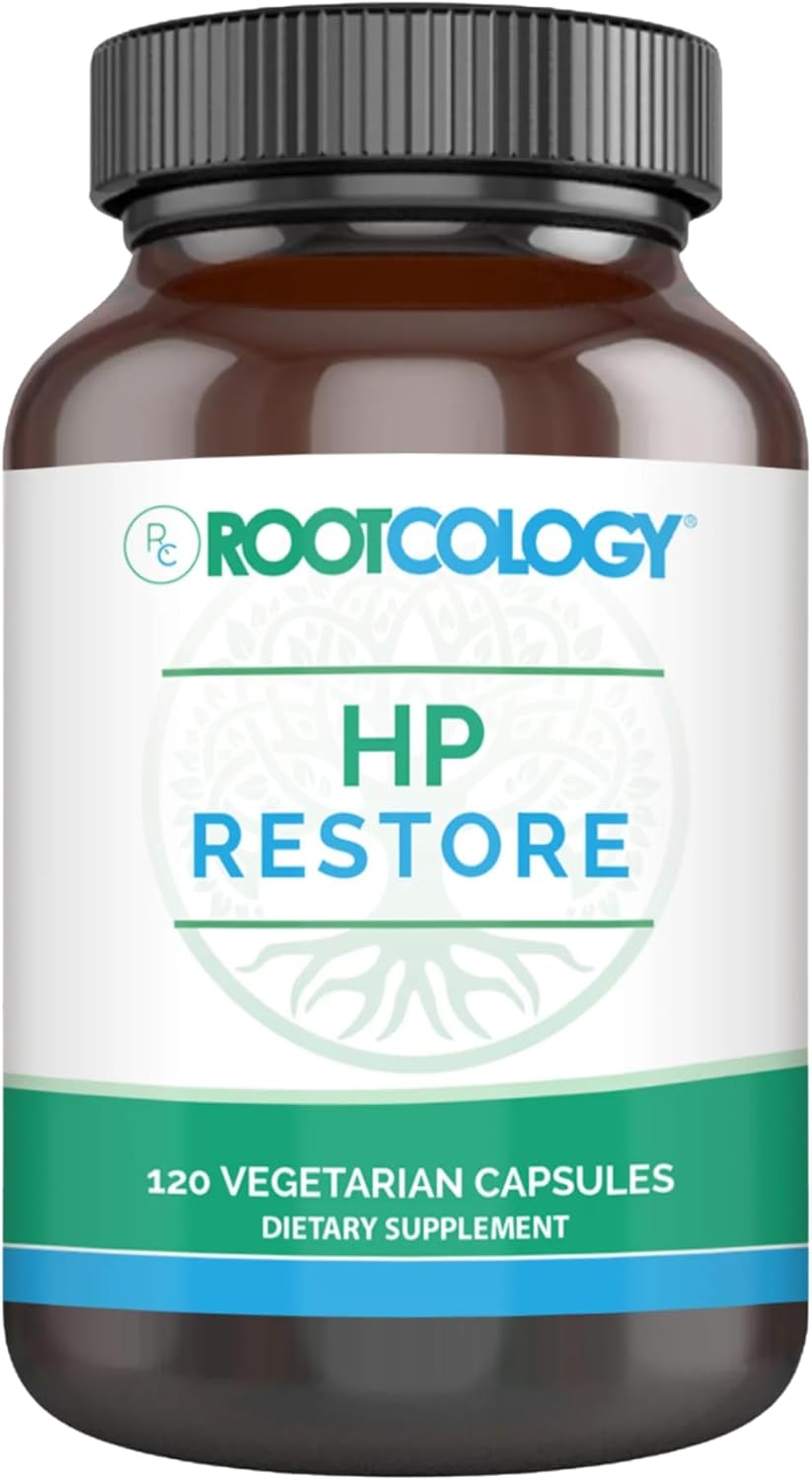 Rootcology By Dr. Izabella Wentz | Hp Restore | Botanical Extract - Maintain Healthy Gastric Lining And Occasional Abdominal Discomfort With Licorice Extract And Vitamin C | 120 Vegetarian Capsules