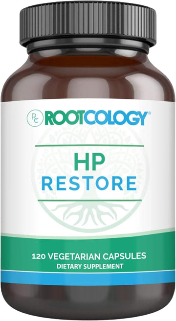 Rootcology By Dr. Izabella Wentz | Hp Restore | Botanical Extract - Maintain Healthy Gastric Lining And Occasional Abdominal Discomfort With Licorice Extract And Vitamin C | 120 Vegetarian Capsules