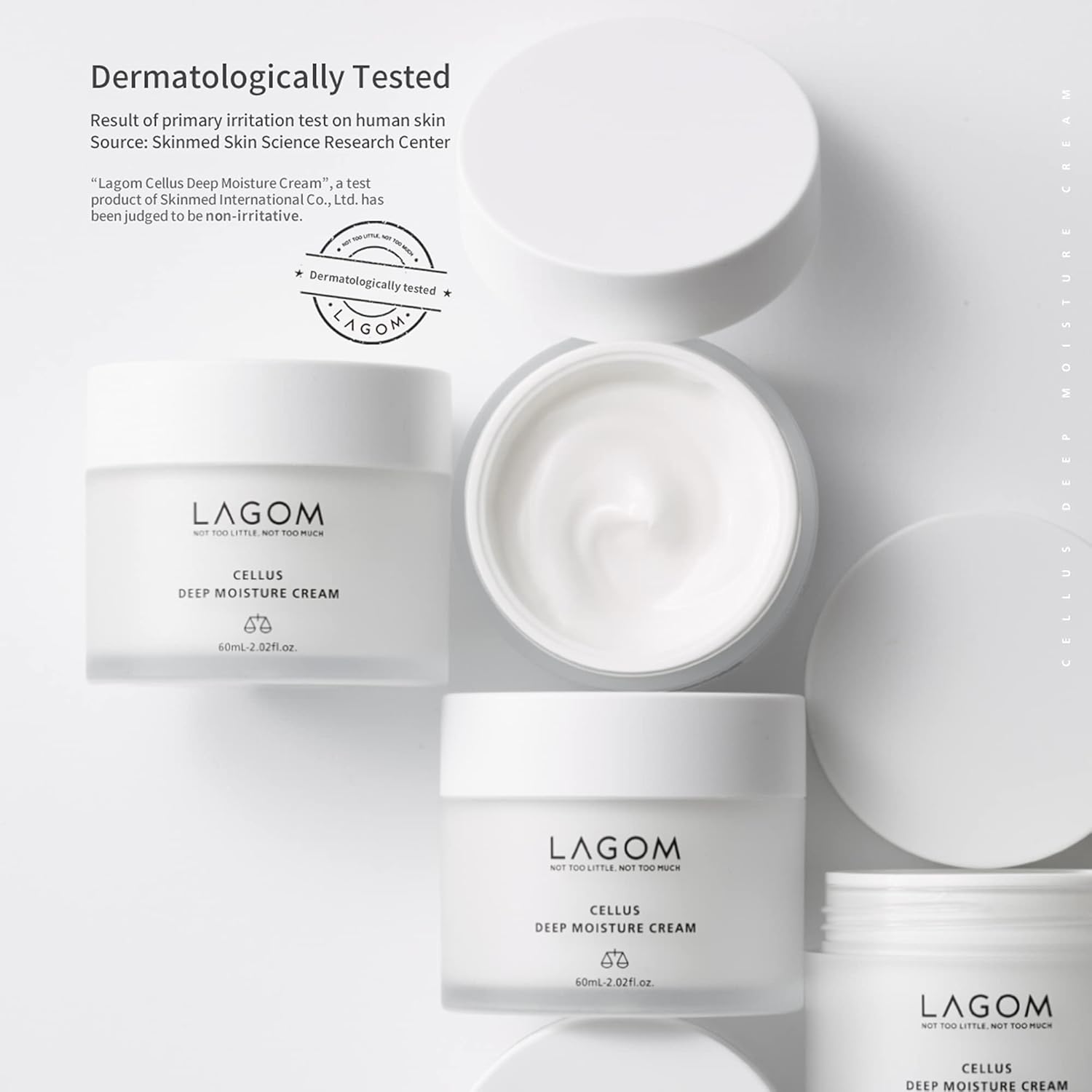 Lagom Cellus Deep Moisture Cream A Natural, Advanced Moisturizer With Ceramide And D-Panthenol (B5) For All Skin Types Silky Hydrating Nourishing And Protecting Cream 2.02 Fl. Oz