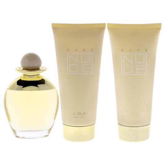 Bill Blass Nude For Women - 3 Pc Gift Set 3.4Oz Edp Spray, 6.8Oz Body Lotion, 6.8Oz Hand Cream