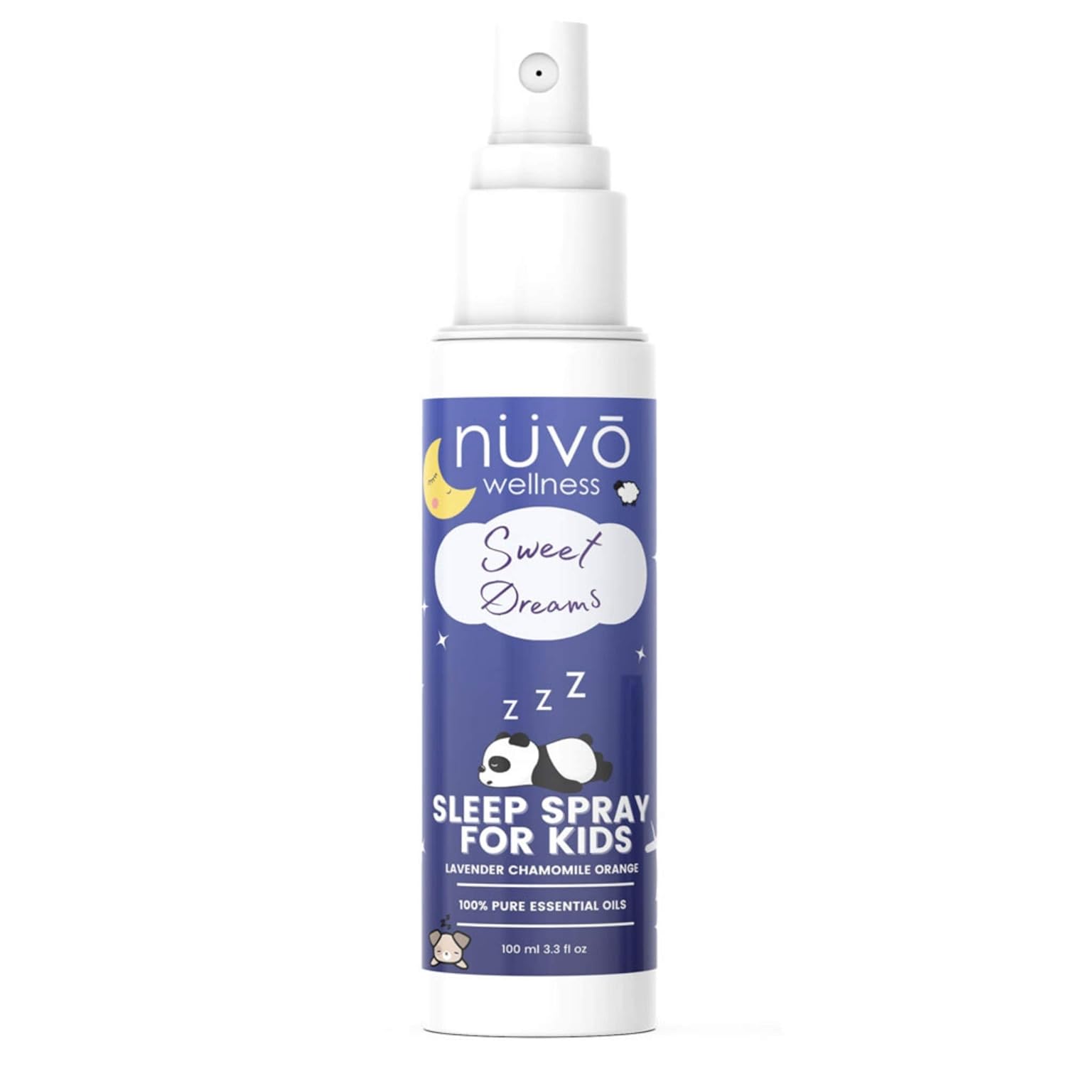 NUVO WELLNESS Pillow Spray for Kids - Room, Linen & Deep Sleep Spray Made with Therapeutic Essential Oils - Lavender, Chamomile & Orange Blend - (3.3oz)