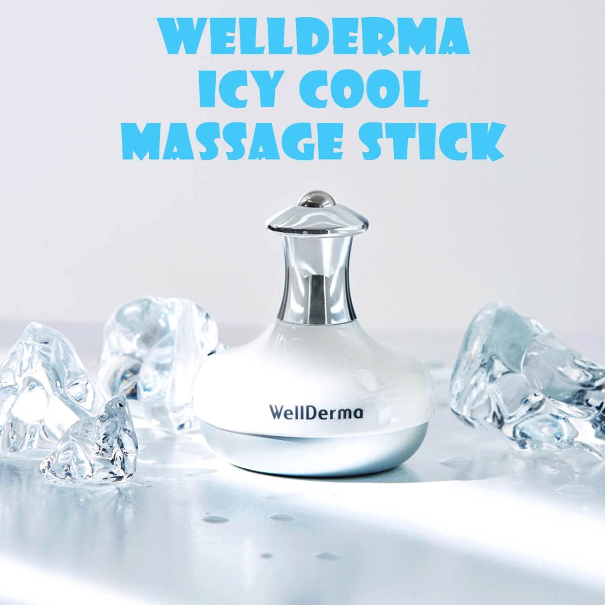 Wellderma Unbreakable Stainless Steel Magic Cooling Beauty Facial Roller For Face, Neck Body Cryo Roller Cold Roller For Face Puffiness & Wrinkles, Water-Chilling, A Woman Must-Have Item