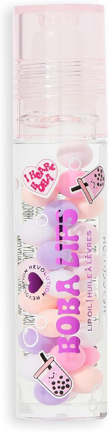I Heart Revolution Boba Lips Lip Oil, Hydrating Lip Product Infused With Matcha Tea Extract, Vegan & Cruelty-Free, Clear : Amazon.co.uk: Beauty