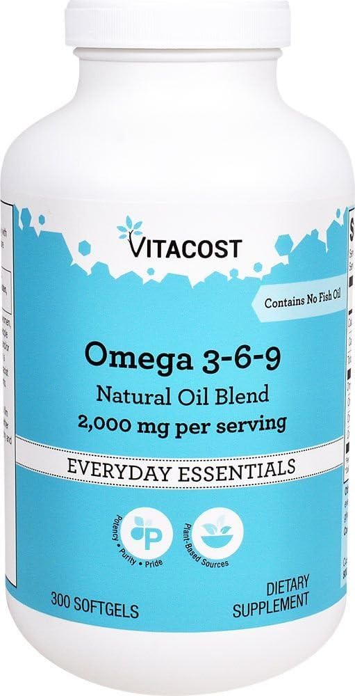 Vitacost Omega 3-6-9 Natural Oil Blend - 2000 mg per serving- 300 Softgels : Health & Household