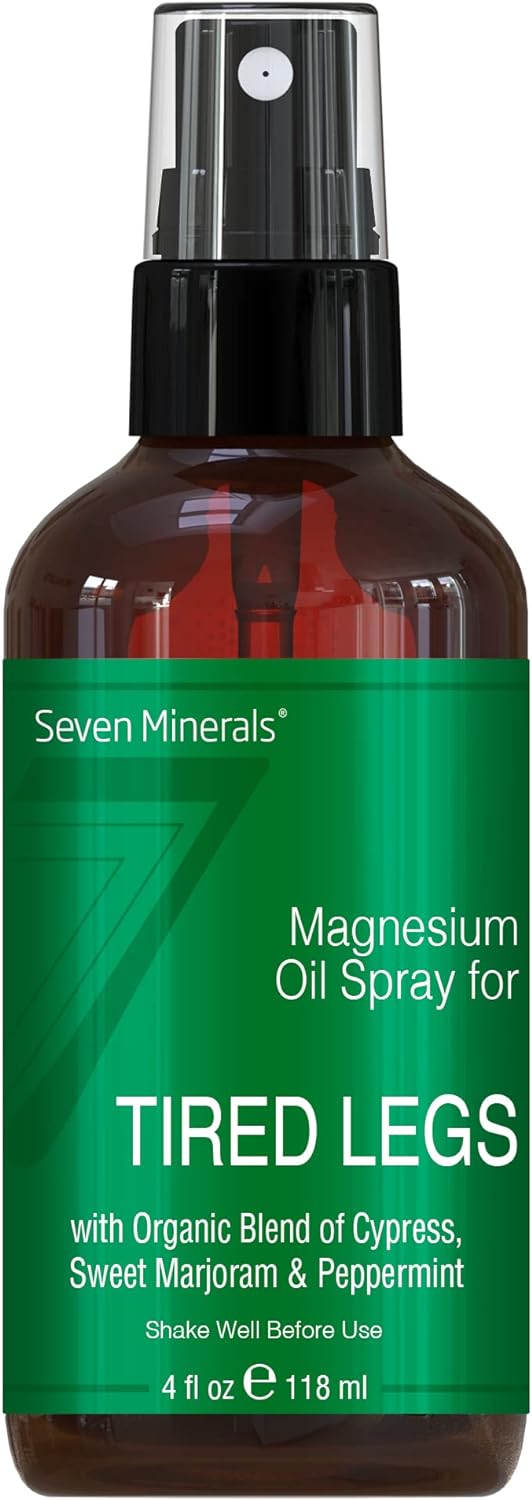 Magnesium Oil Spray - Powerful USA Made Magnesium Oil Blend with Organic Essential Oils (Cypress, Sweet Marjoram and Peppermint) - Free Ebook Included (4 fl oz)