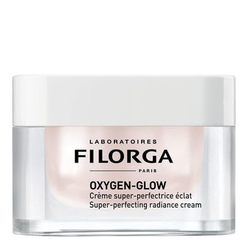 Filorga Oxygen-Glow Super-Perfecting Radiance Daily Skin Cream, Hydrating Treatment With A Moisturizing Boost Of Hyaluronic Acid And Detoxifying Enzymes For A Flawless, Wrinkle Free Face, 1.69 Fl. Oz