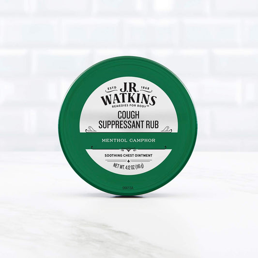 J.R. Watkins Menthol Camphor Cough Suppressant – Vapor Rub Relieves Congestion – Medicated Vapors For Soothing Relief – Topical Chest Rub, 4.13 Oz, 6 Pack