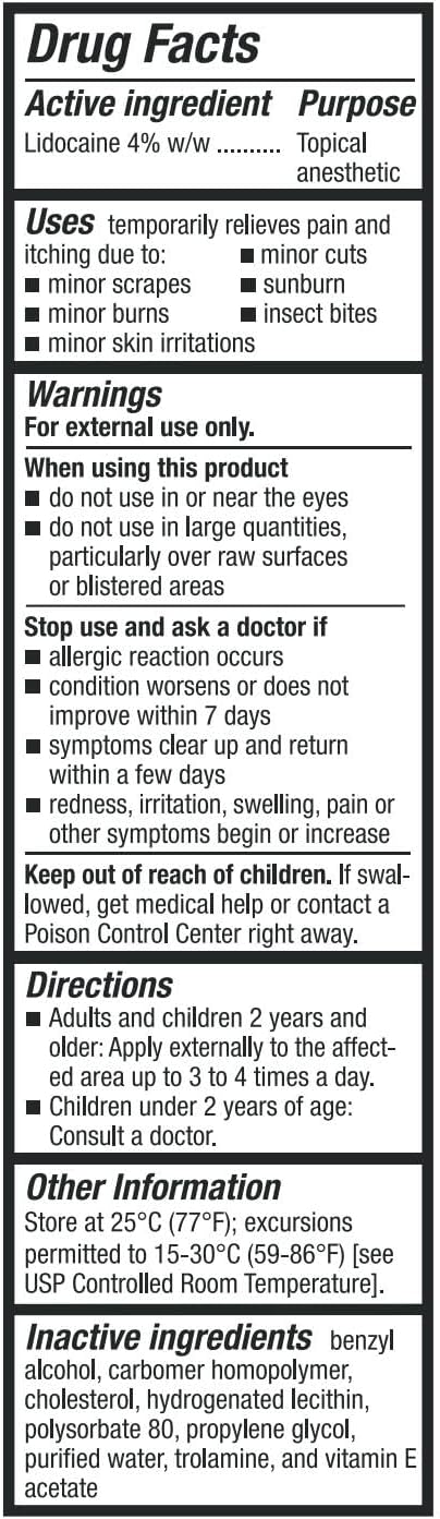 Lmx4 Lidocaine Pain Relief Cream, 15G Tube – Topical, Fast Acting, Long Lasting Use For Cuts, Scraps, Sunburn, Bites : Health & Household