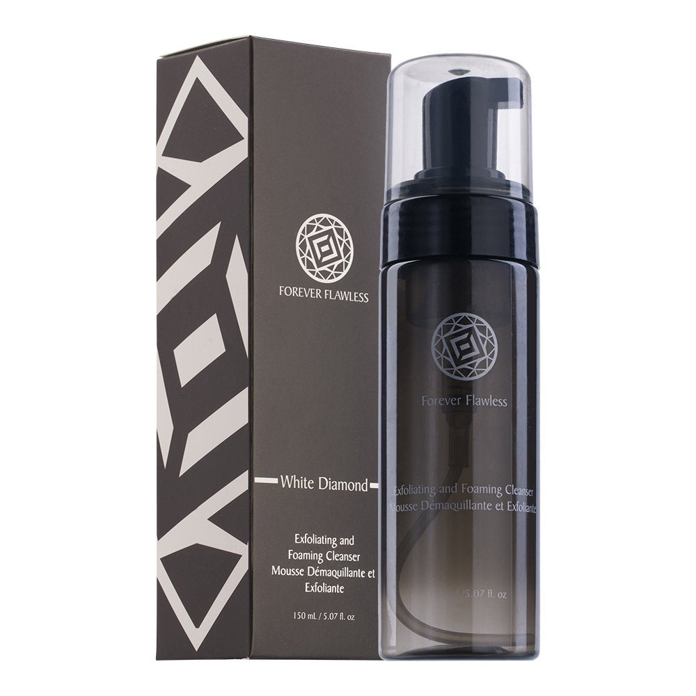 Forever Flawless Exfoliating And Foaming Face Cleanser And Makeup Remover With 100% Natural Diamond Powder, Deep Clean For Women And Mens Pores Ff17, (150 Ml)