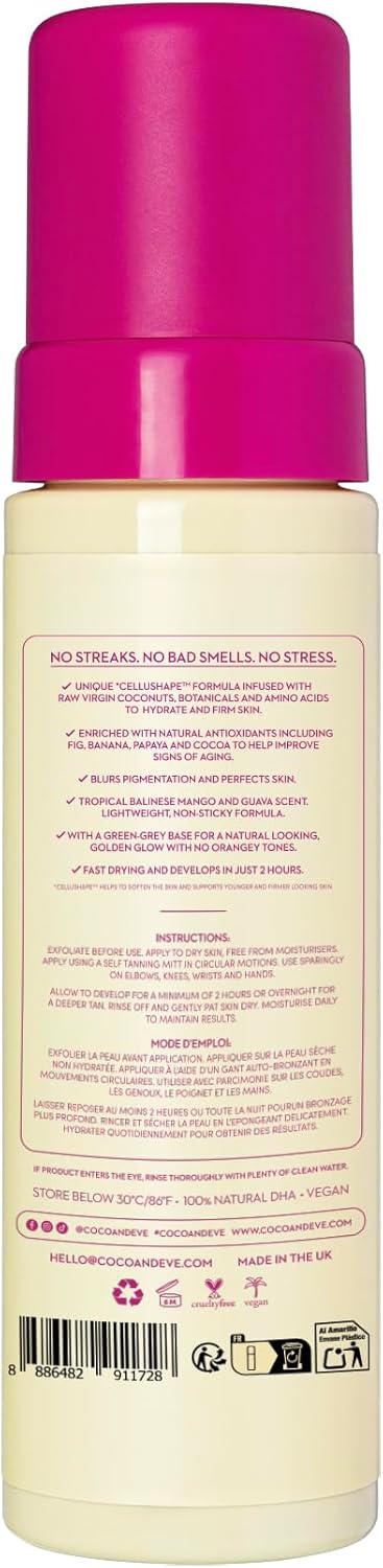 Coco & Eve Bali Bae Self Tan Set (Dark). All Natural Sunless Tanning Mousse. Instant Self Tanning Lotion With Bronzer, Miit & Back Applicator For Flawless Application And Bronze