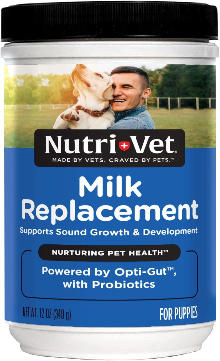 Nutri-Vet Milk Replacement For Puppies | Healthy Gut Support with Probiotics | 12 Ounces (Packaging May Vary)