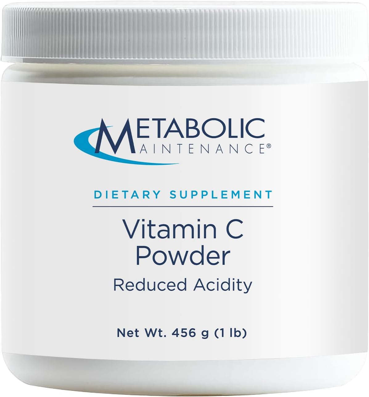 Metabolic Maintenance Pure Vitamin C Powder - 1100 mg Premium Ascorbic Acid & Sodium Ascorbate Antioxidant Supplement for Immune Support & Adrenal Health - Gluten-Free (1 lb / 456g)