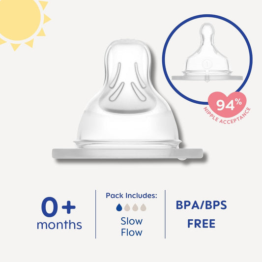Mam Bottle Nipples Fast Flow Nipple Level 3, For 4+ Months, Skinsoft Silicone Nipples For Baby Bottles, Fits All Mam Bottles, 4 Pack
