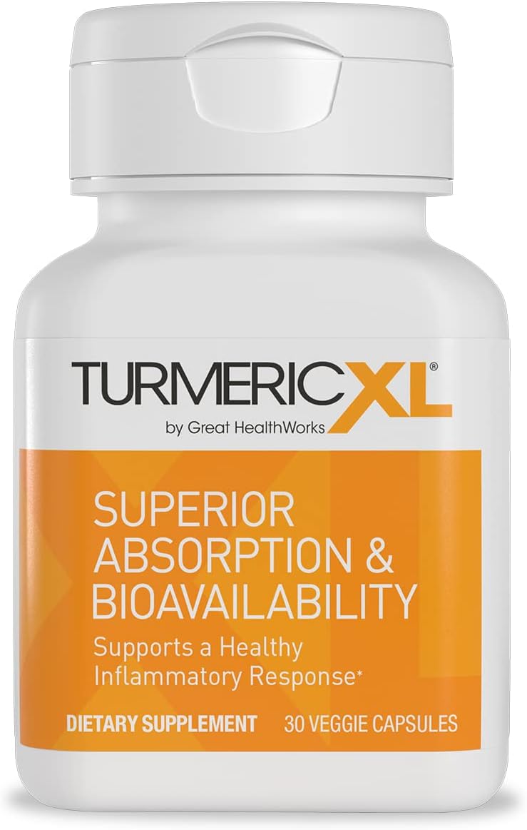 TurmericXL Natural Joint Support & Healthy Inflammatory Response Supplement - 250mg Turmeric Extract Delivers 45x More Curcumin - High Absorption, Gluten-Free ? 30 Veggie Capsules