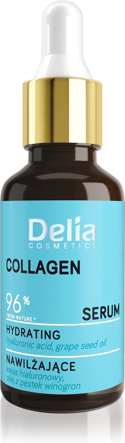 Delia Cosmetics - Moisturising Serum - Collagen - Dry, Dehydrated Skin - Reduces Wrinkles. Improves Elasticity - Moisturised, Fresh Skin - 30Ml