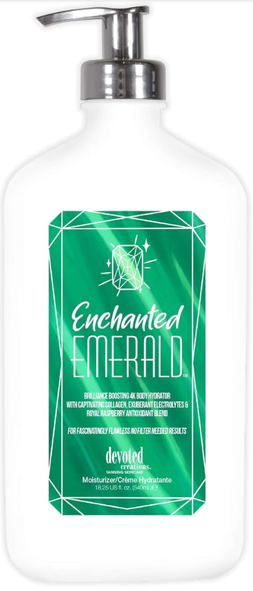 Devoted Creations Enchanted Emerald Moisturizer - Brilliance Boosting 4K Body Hydrator With Captivating Collagen, Exuberant Electrolytes & Royal Raspberry Antioxidant Blend 18.25 Oz. : Beauty & Personal Care