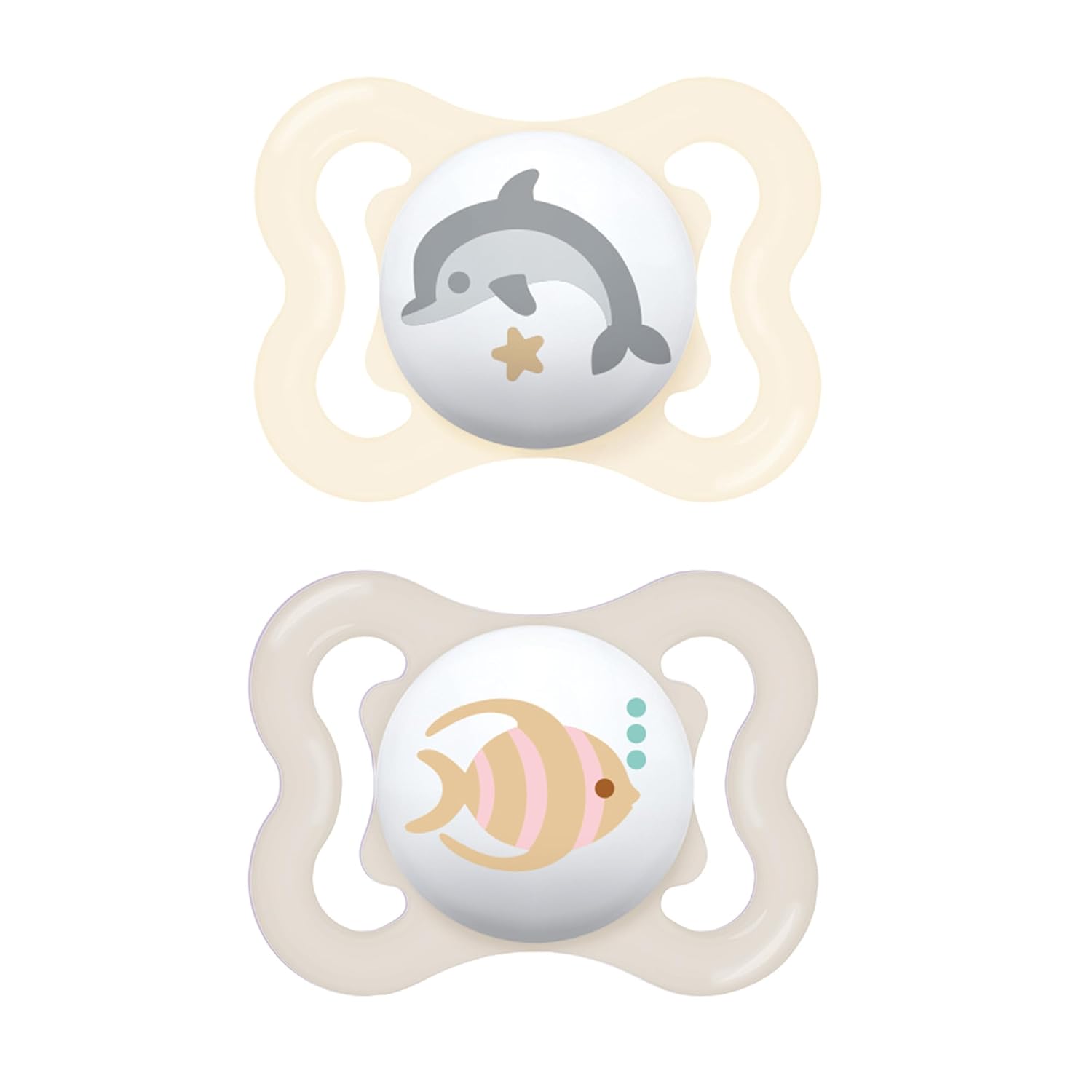 Mam Mini Air Pacifiers, Binky For 0-6 Months, Bpa-Free Silicone Nipple, Ideal For Sensitive Skin & Breastfed Newborns, Easy To Clean, Developed With Medical Experts, 2 Count Binkies, Sterilizer Case