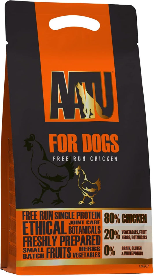 AATU 80/20 Complete Dry Dog Food, Chicken 1.5kg - Dry Food Alternaitve to Raw Feeding, High Protein. No Nasties, No Fillers?27258.0