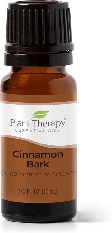 Plant Therapy Cinnamon Bark Essential Oil 10 Ml (1/3 Oz) 100% Pure, Undiluted, Cinnamon Oil For Diffuser, Spray, Candle Making, Spicy, Sweet Scent, Therapeutic Grade