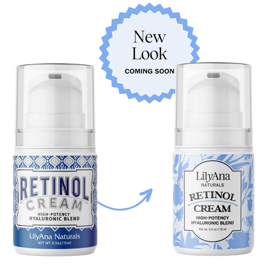 LilyAna Naturals Retinol Cream for Face - Made in USA, Retinol Cream, Anti Aging Cream, Retinol Moisturizer for Face and Neck, Wrinkle Cream for Face, Retinol Complex - 0.5oz