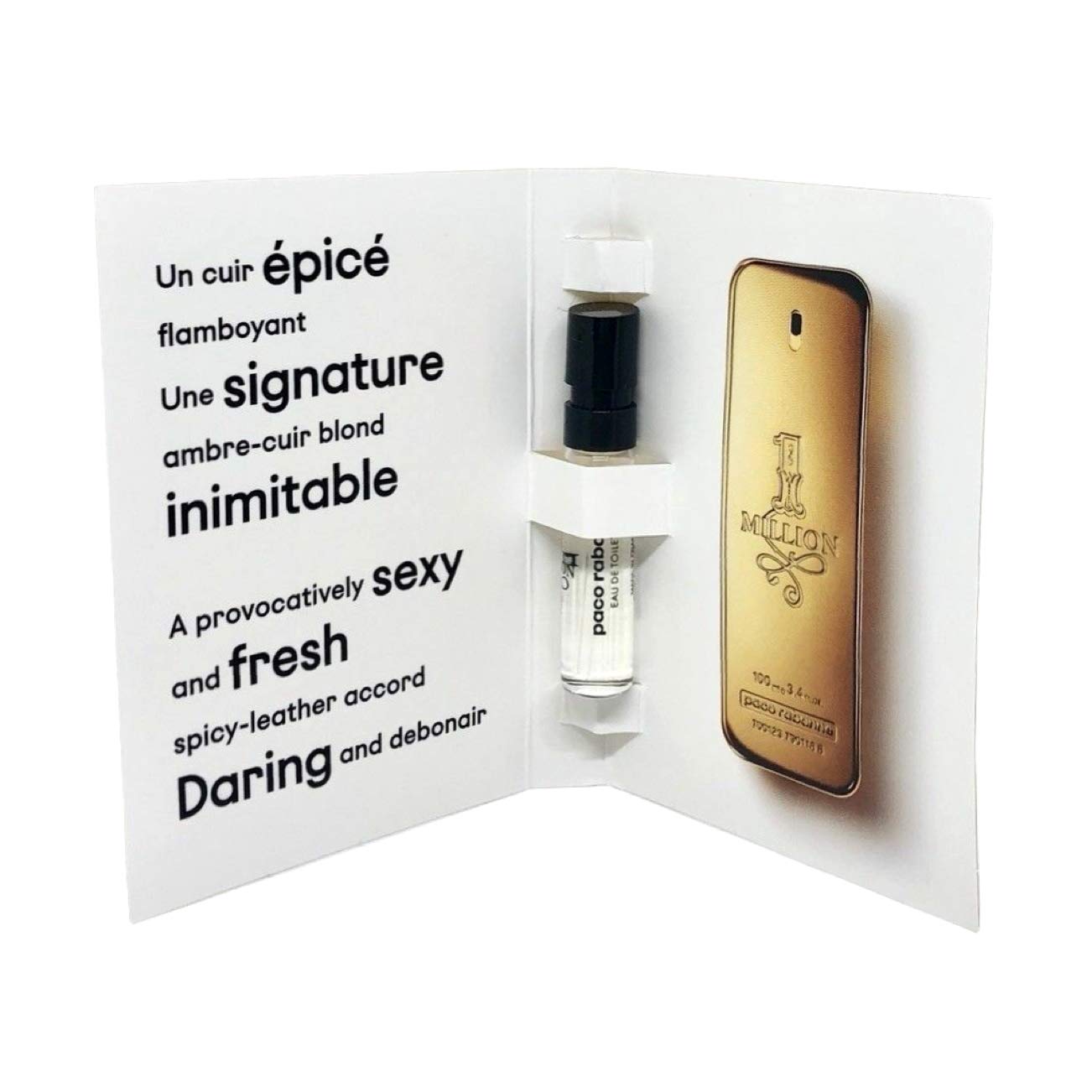 Paco Rabanne 1 Million Cologne Spray Vial (Sample) .05 Oz Edt (Men) : Beauty & Personal Care