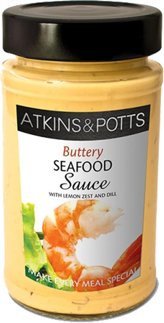 Atkins & Potts - Seafood Sauce with Lemon Zest and Dill 190g | Pack of 2