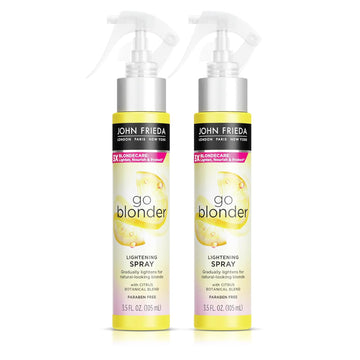 John Frieda Go Blonger Lightening Spray, Paraben Free, Phthalate Free, Ammonia Free, Cruelty Free, Blonde Tone Enhancer 3.5 fl oz Bottle (2 Pack)
