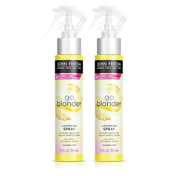 John Frieda Go Blonger Lightening Spray, Paraben & Phthalate Free, Ammonia & Cruelty Free Blonde Tone Enhancer - 3.5 Fl Oz (2 Pack)